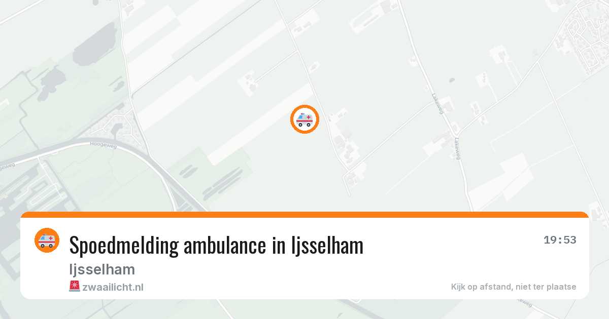 Spoedmelding ambulance in Ijsselham — 17 jul 2026