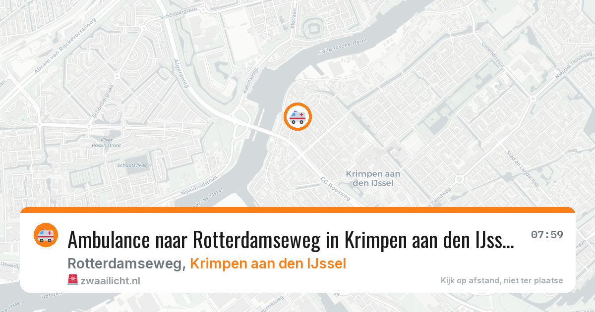 Ambulance naar Rotterdamseweg in Krimpen aan den IJssel — 26 mei 2026
