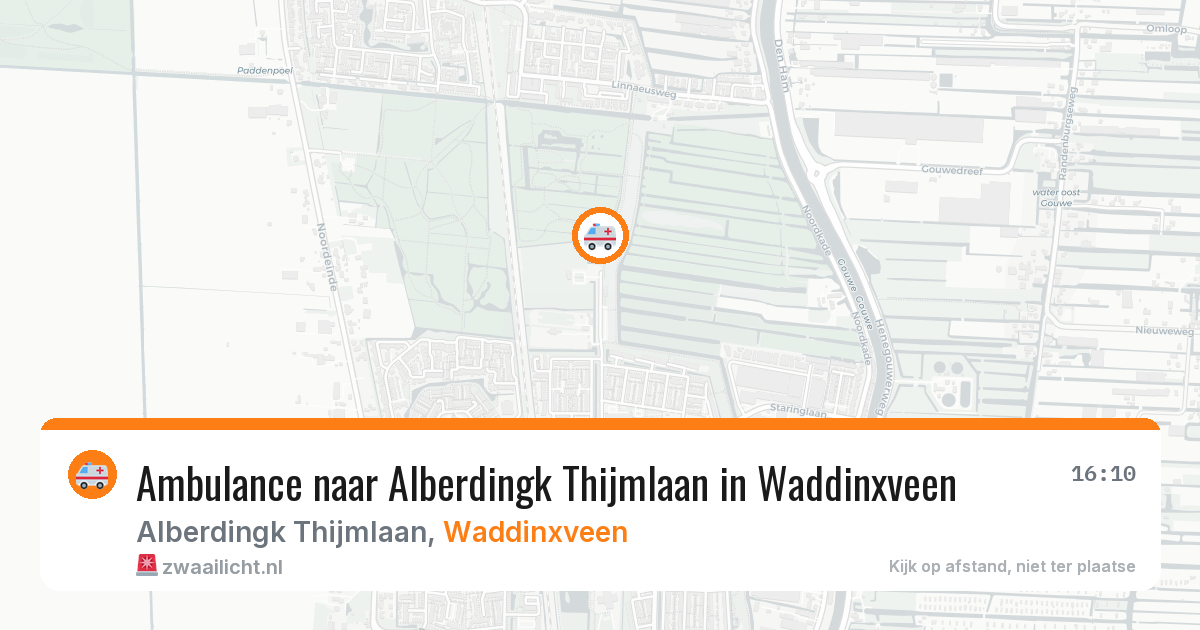 Ambulance naar Alberdingk Thijmlaan in Waddinxveen — 6 aug 2026