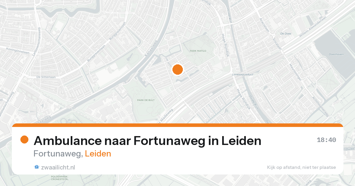 Ambulance naar Fortunaweg in Leiden — 16 aug 2026