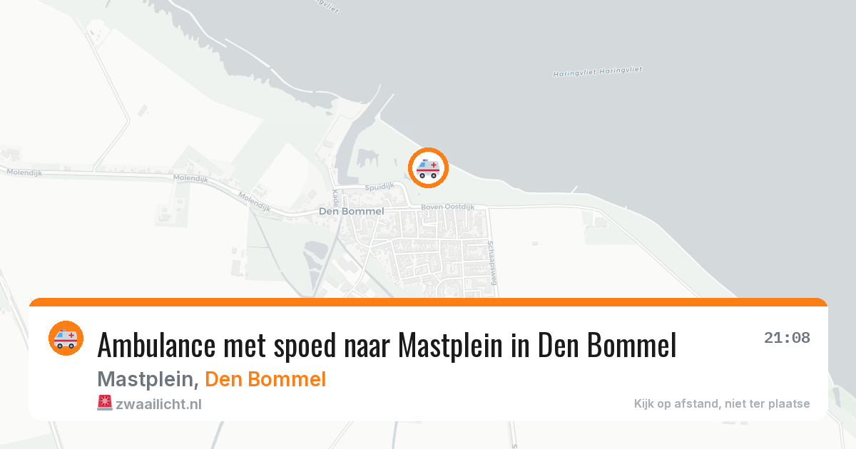 Ambulance met spoed naar Mastplein in Den Bommel — 14 mrt 2026