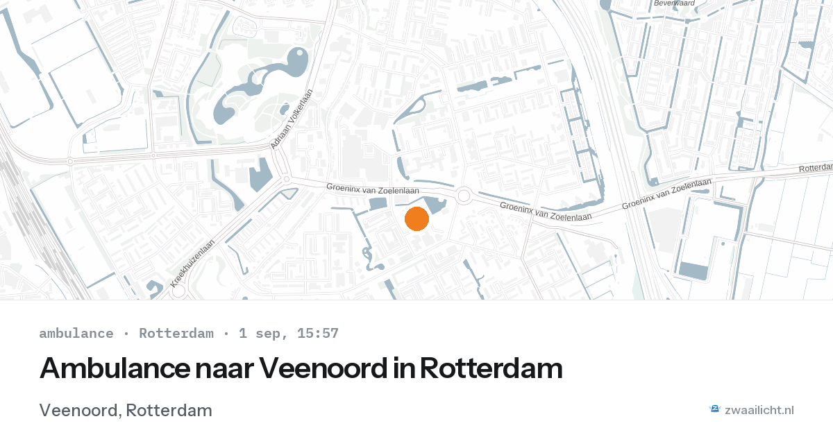 Ambulance naar Veenoord in Rotterdam — 1 sep 2026