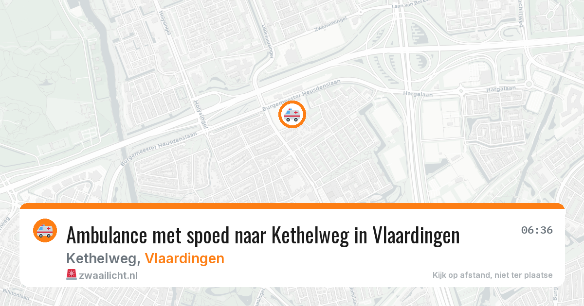 Ambulance met spoed naar Kethelweg in Vlaardingen — 22 jul 2026
