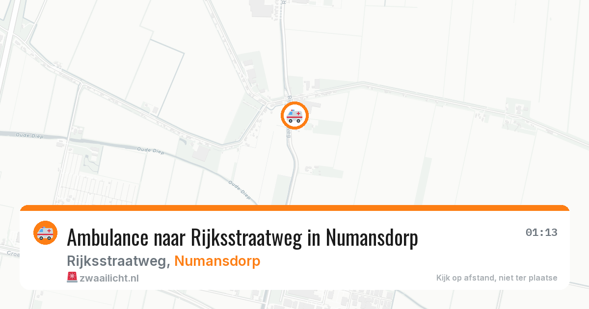 Ambulance naar Rijksstraatweg in Numansdorp — 17 mrt 2026