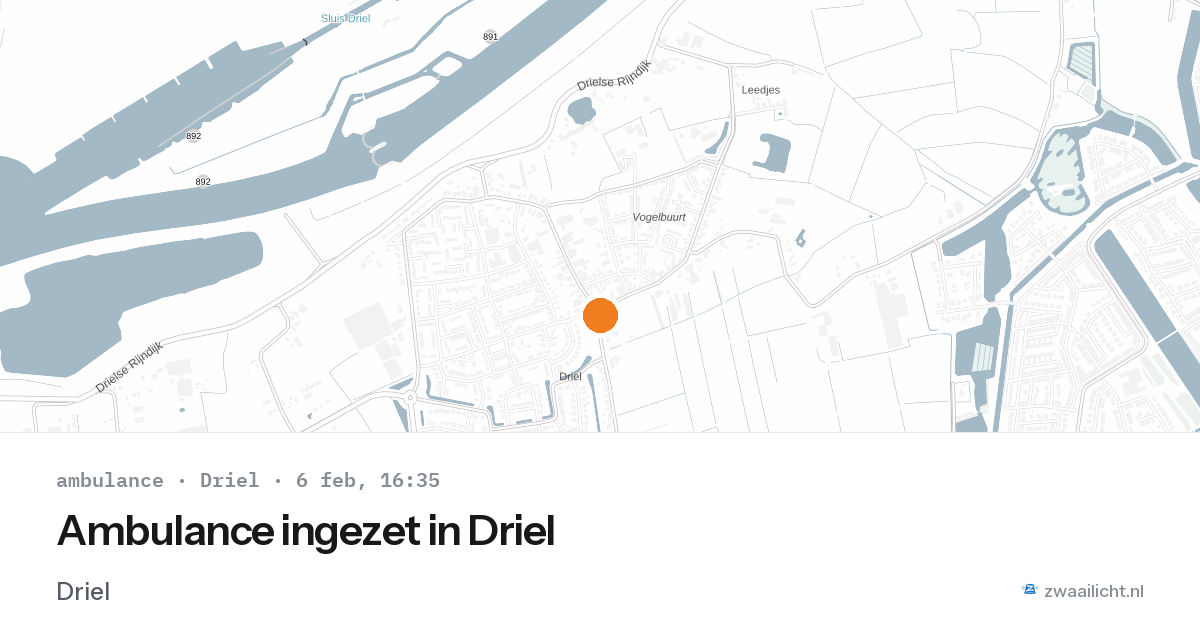 Ambulance ingezet in Driel — 6 feb 2026