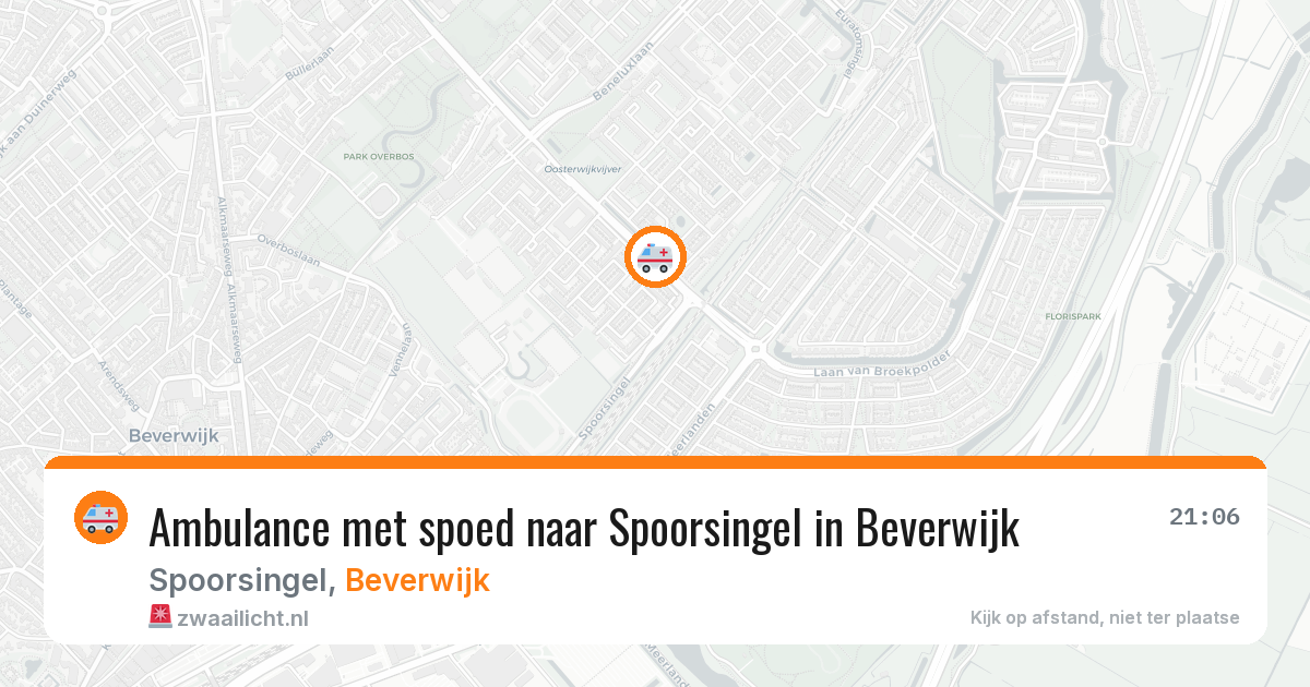 Ambulance met spoed naar Spoorsingel in Beverwijk — 8 apr 2026