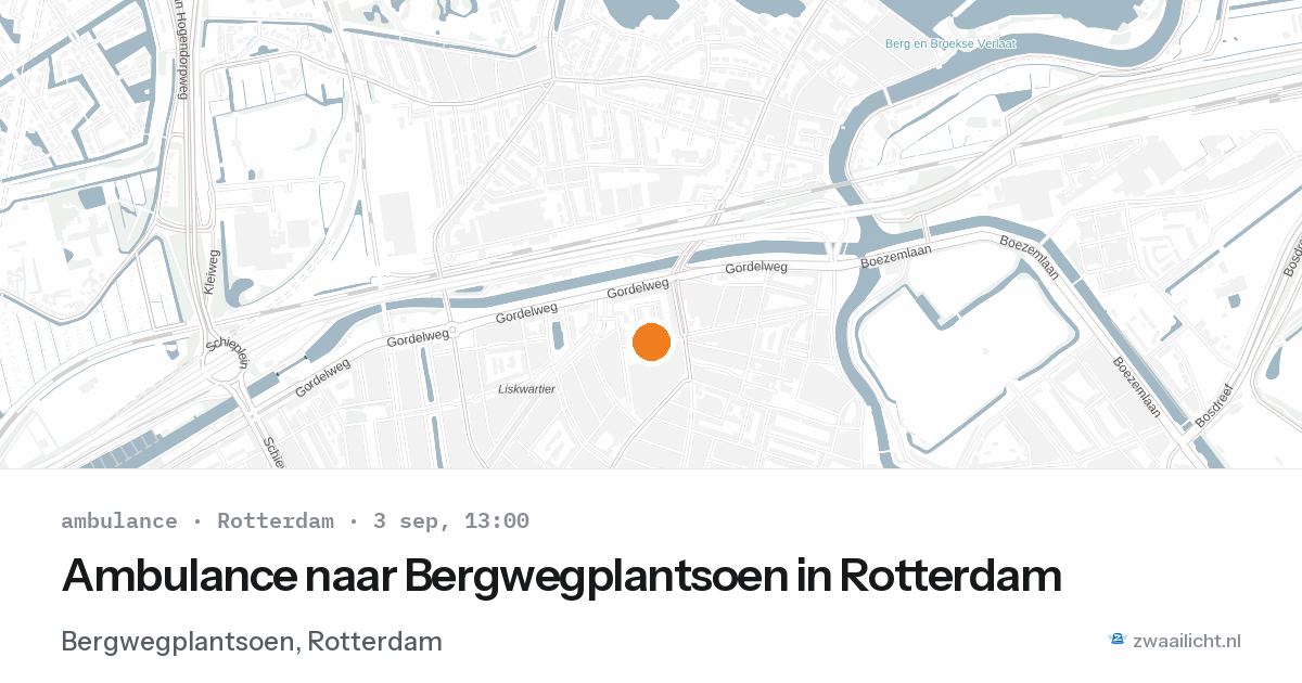 Ambulance naar Bergwegplantsoen in Rotterdam — 3 sep 2026