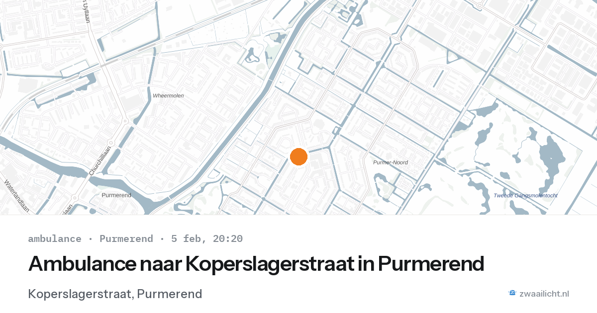 Ambulance naar Koperslagerstraat in Purmerend — 5 feb 2026