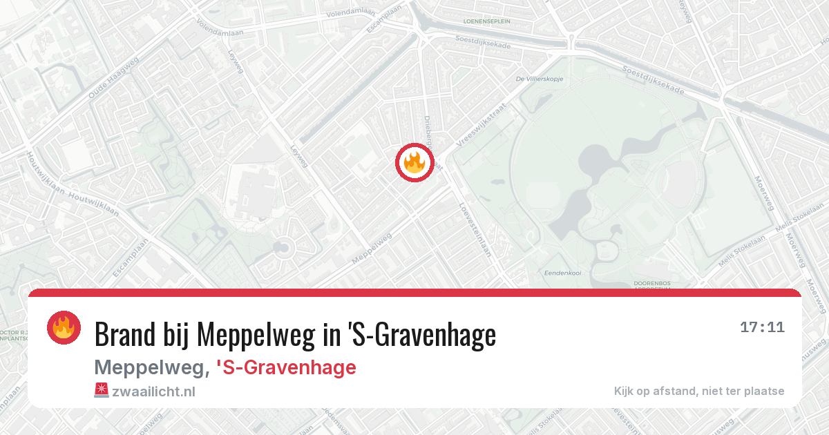 Brand bij Meppelweg in 'S-Gravenhage — 26 jun 2026