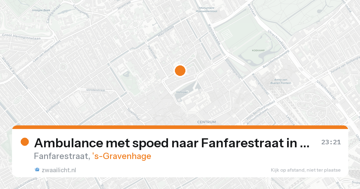Ambulance met spoed naar Fanfarestraat in 's-Gravenhage — 30 jan 2026