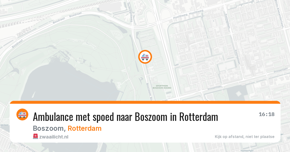 Ambulance met spoed naar Boszoom in Rotterdam — 27 mei 2026