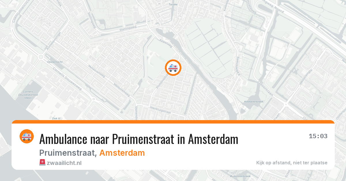 Ambulance naar Pruimenstraat in Amsterdam — 5 mei 2026