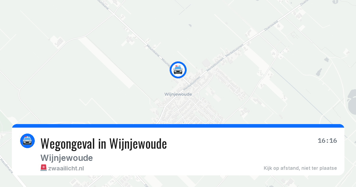 Wegongeval in Wijnjewoude — 23 mei 2026