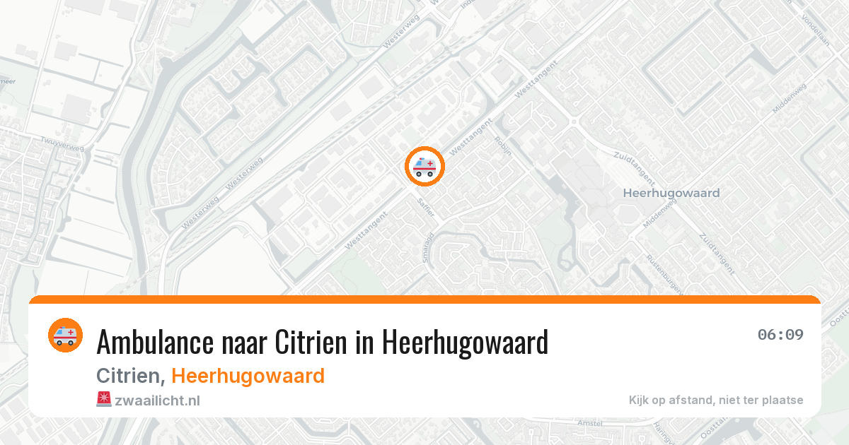 Ambulance naar Citrien in Heerhugowaard — 20 mrt 2026