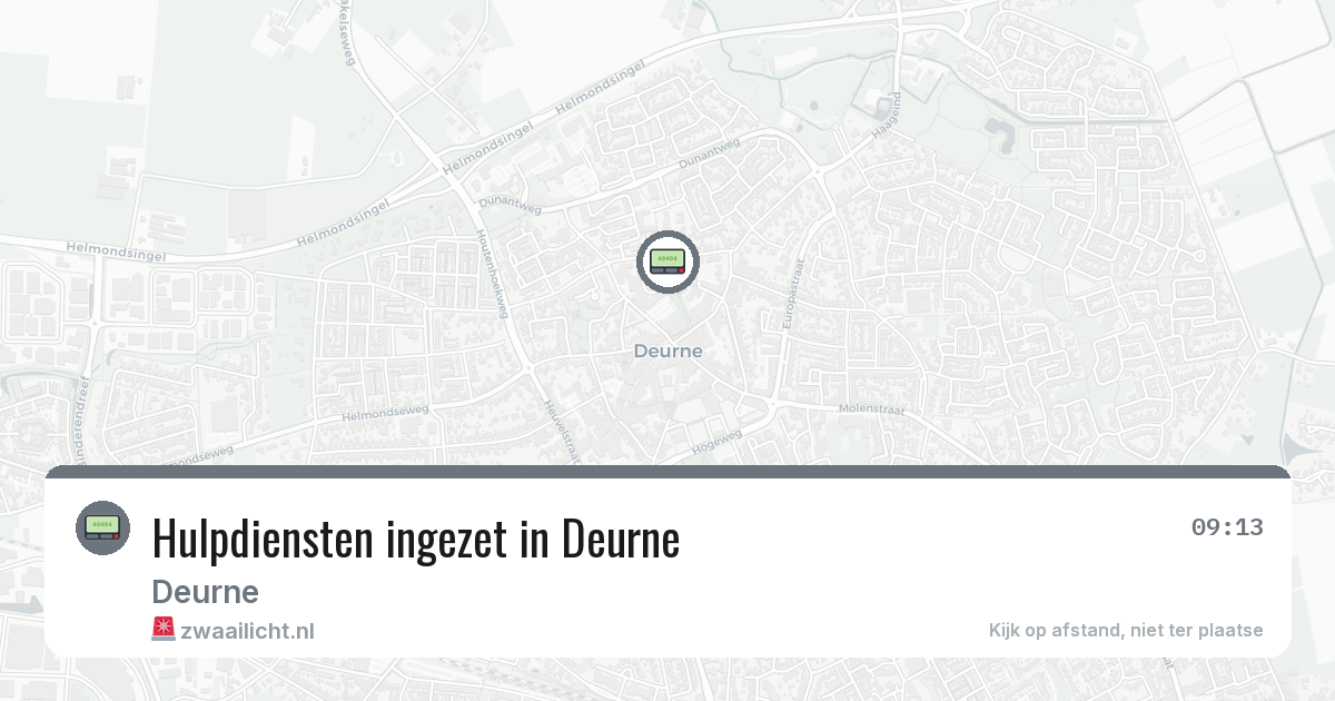 Hulpdiensten ingezet in Deurne — 1 feb 2026 | 🚨 Zwaailicht.nl