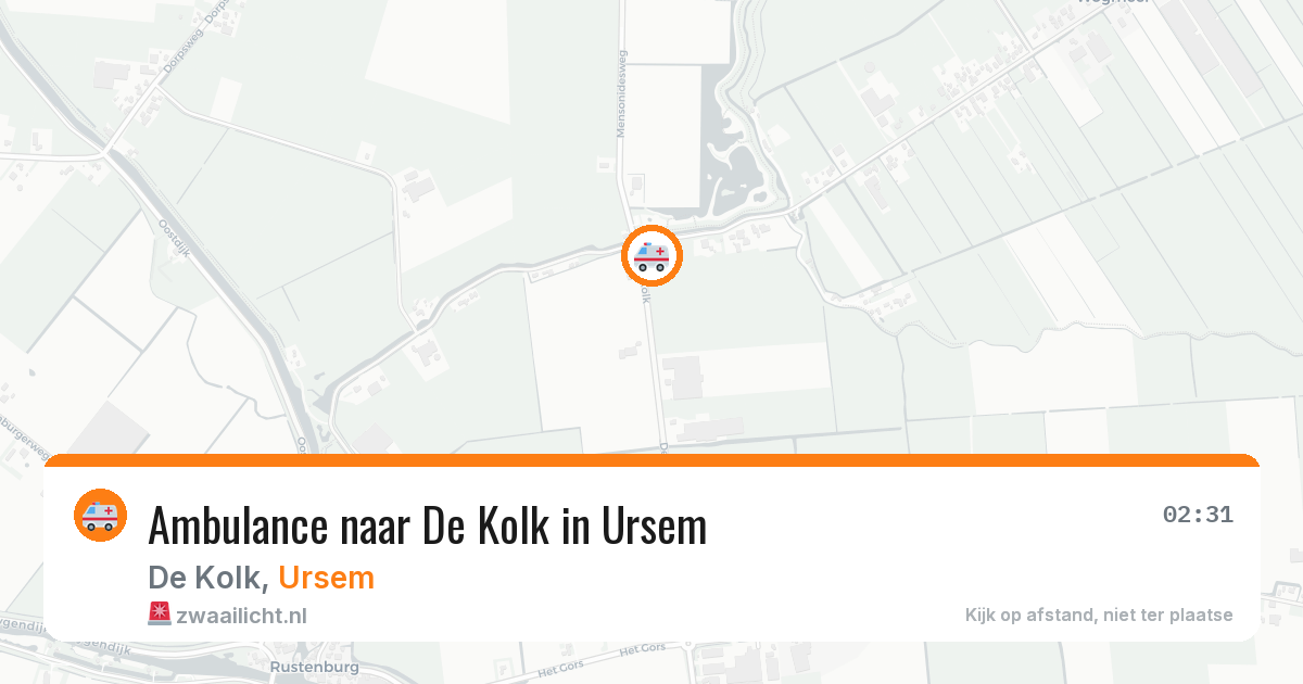 Ambulance naar De Kolk in Ursem — 10 mei 2026