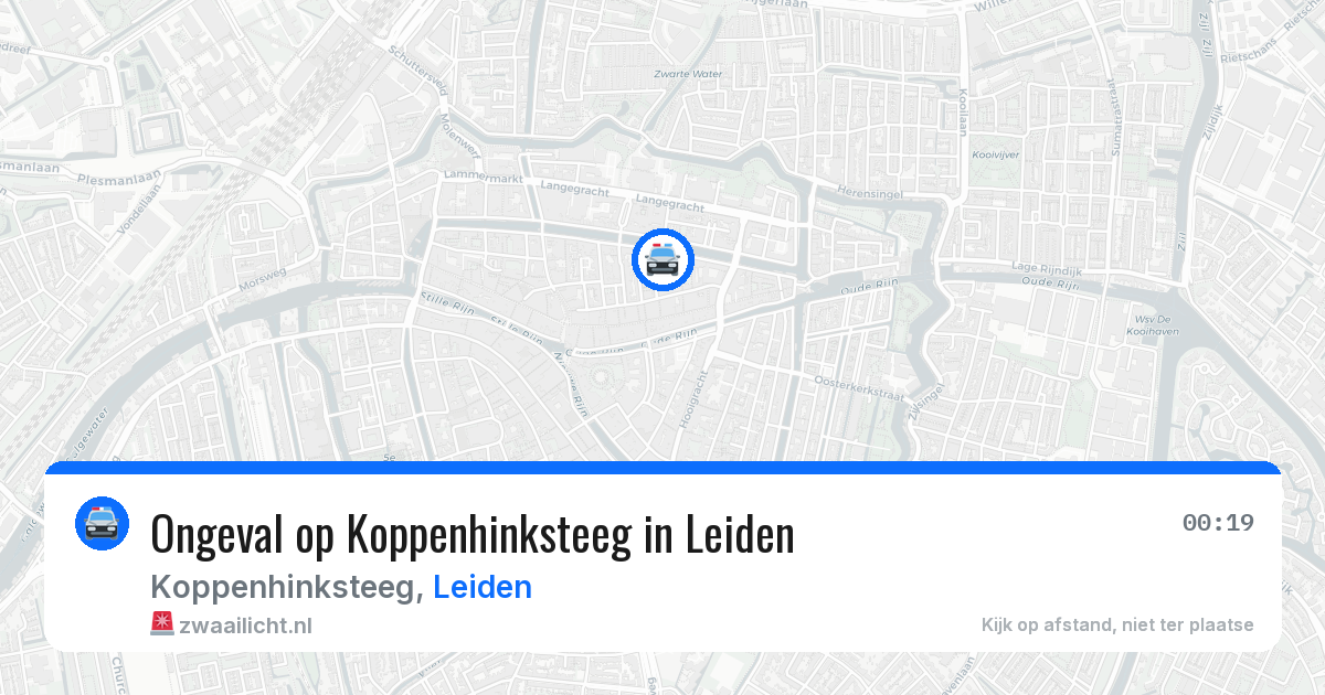 Ongeval op Koppenhinksteeg in Leiden — 7 jul 2026