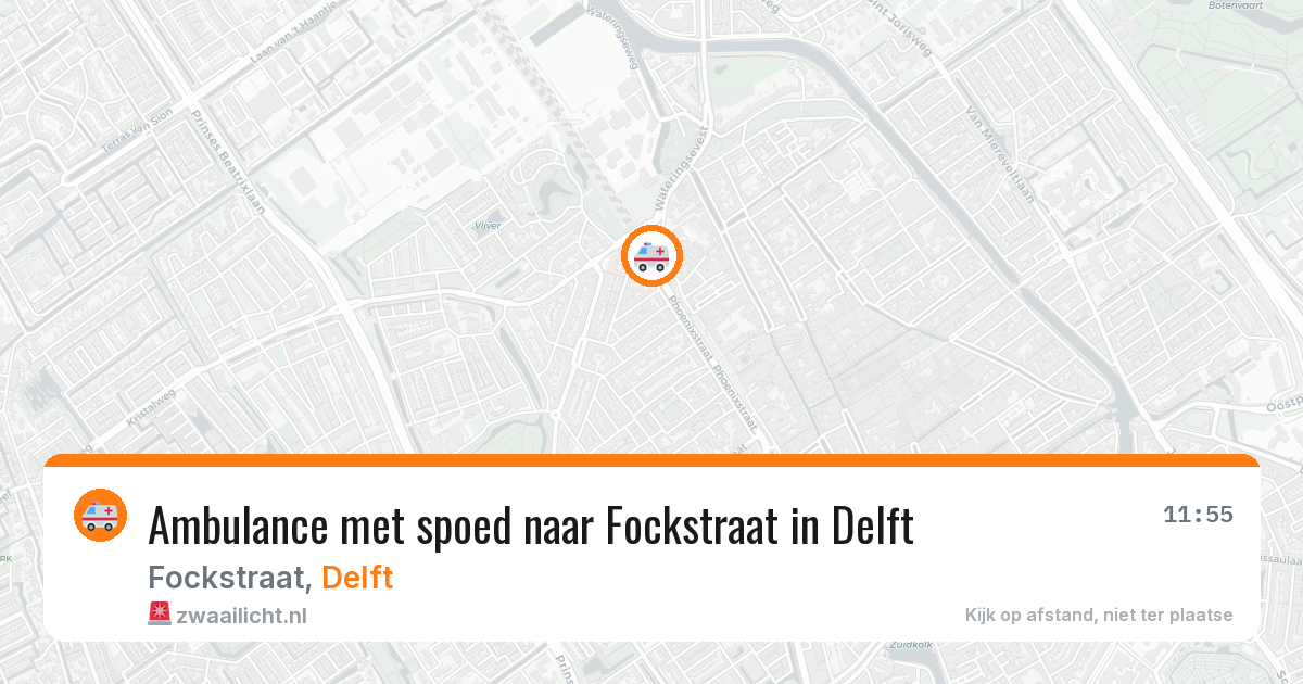 Ambulance met spoed naar Fockstraat in Delft — 4 aug 2026