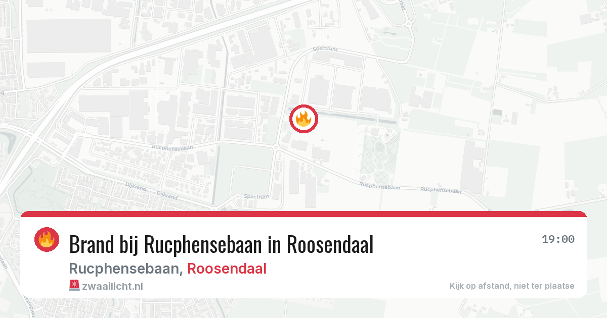 Brand bij Rucphensebaan in Roosendaal — 26 mei 2026