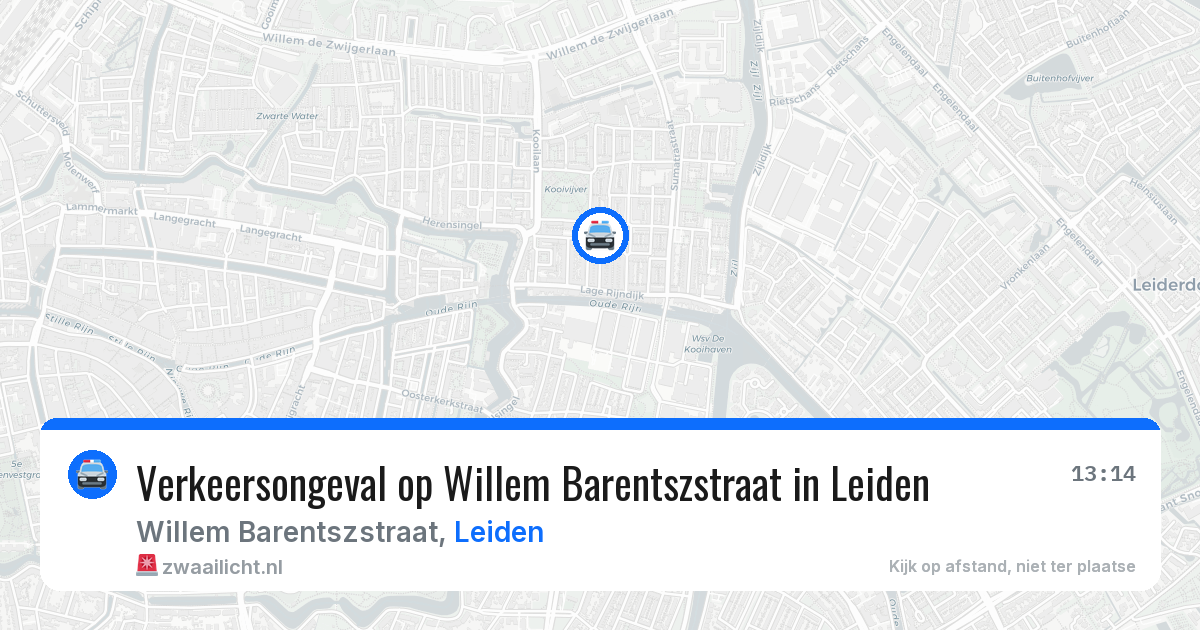 Verkeersongeval op Willem Barentszstraat in Leiden — 30 mrt 2026