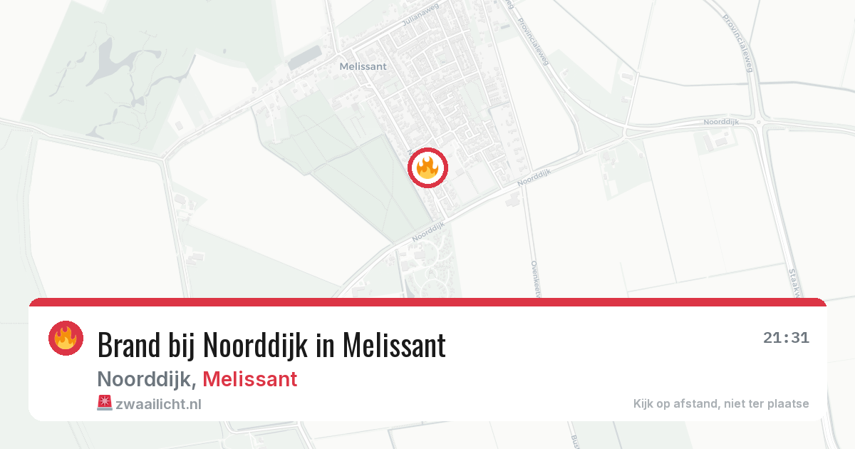 Brand bij Noorddijk in Melissant — 24 jun 2026