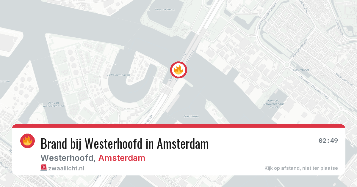 Brand bij Westerhoofd in Amsterdam — 22 mei 2026