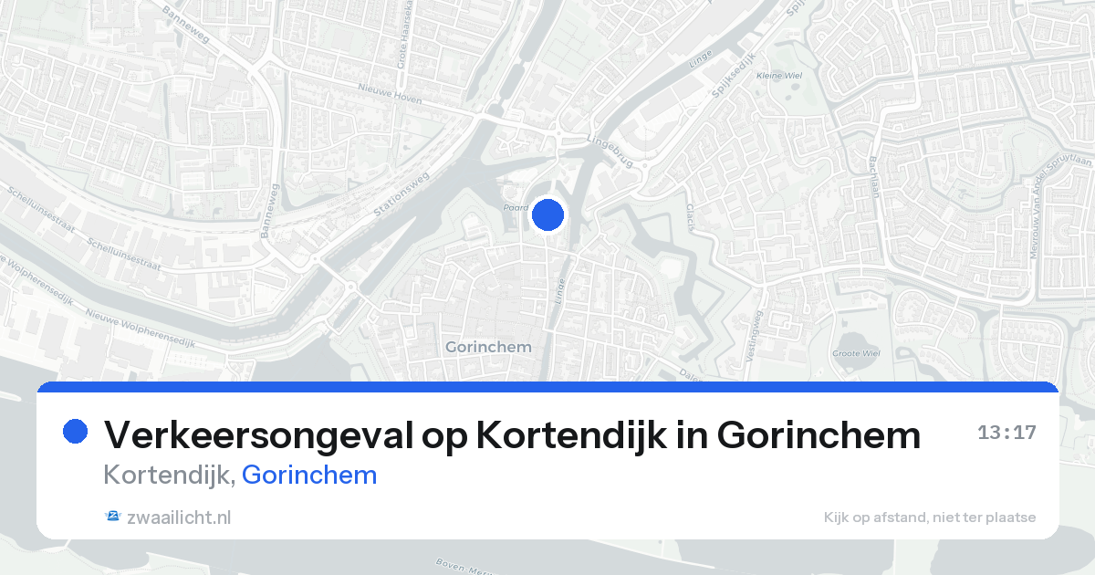Verkeersongeval op Kortendijk in Gorinchem — 18 aug 2026