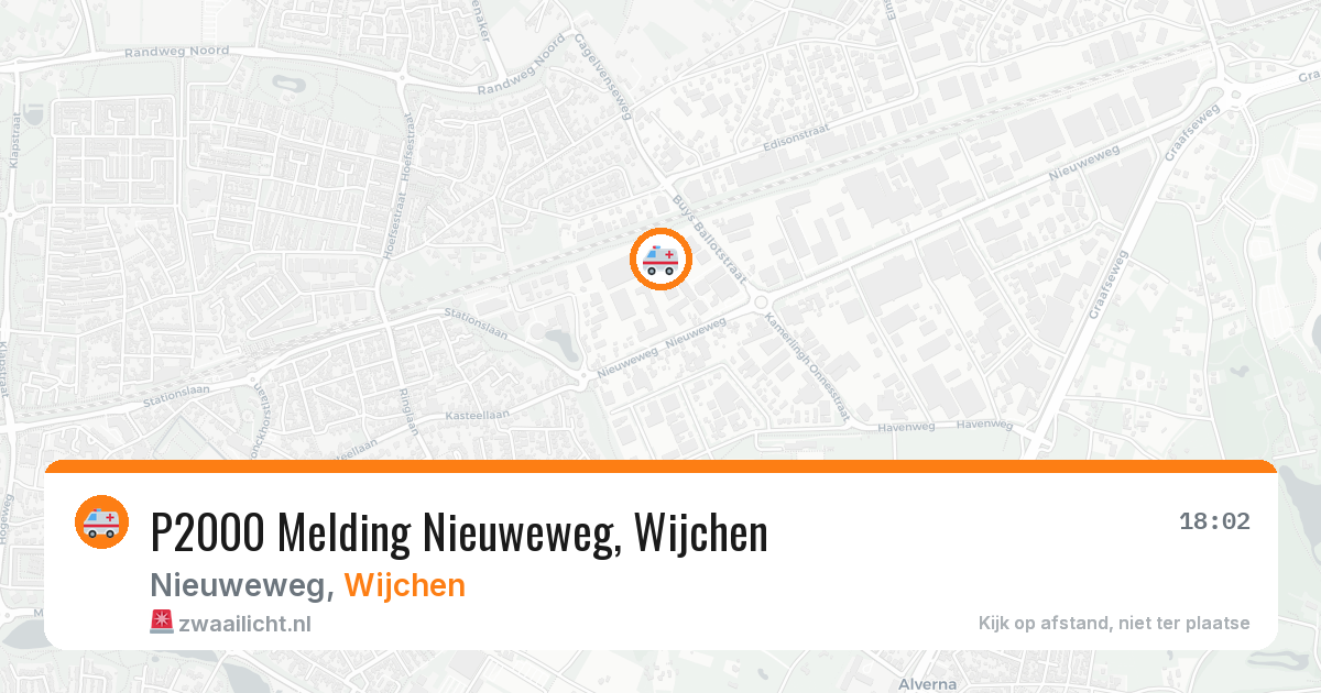 P2000 Melding Nieuweweg, Wijchen — 6 jul 2026