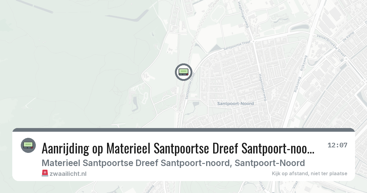 Aanrijding op Materieel Santpoortse Dreef Santpoort-noord in Santpoort-Noord — 29 jan 2026