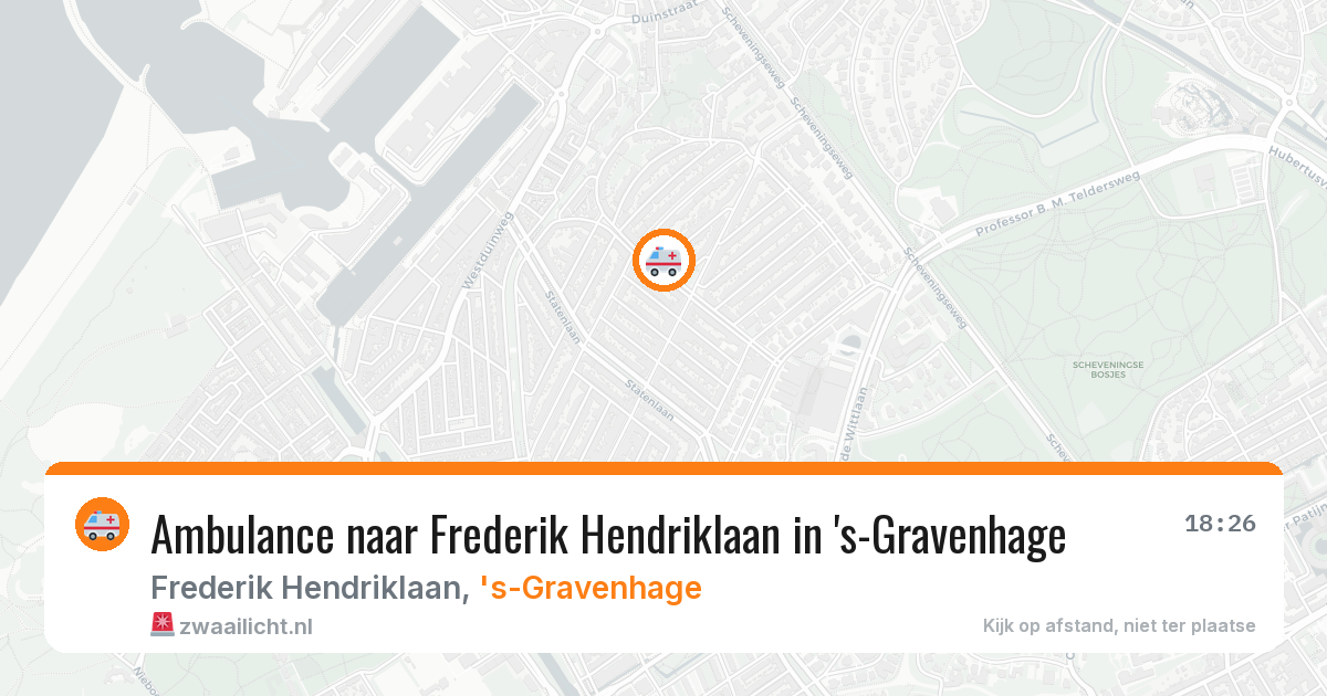 Ambulance naar Frederik Hendriklaan in 's-Gravenhage — 13 aug 2026