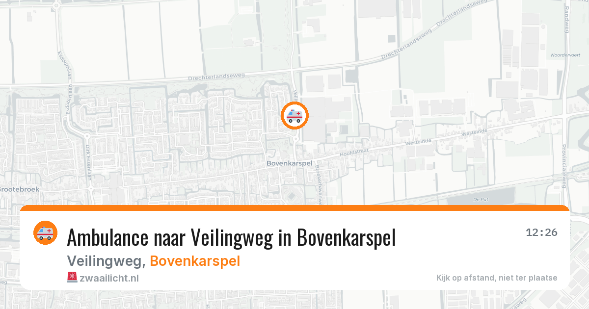 Ambulance naar Veilingweg in Bovenkarspel — 3 aug 2026