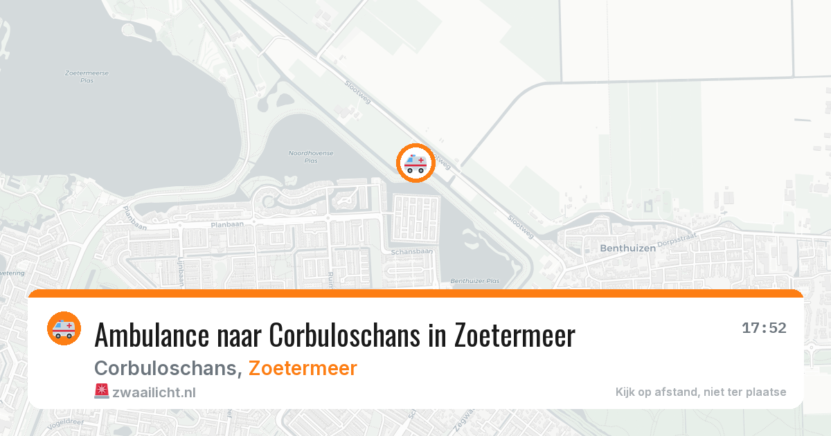 Ambulance naar Corbuloschans in Zoetermeer — 16 jul 2026