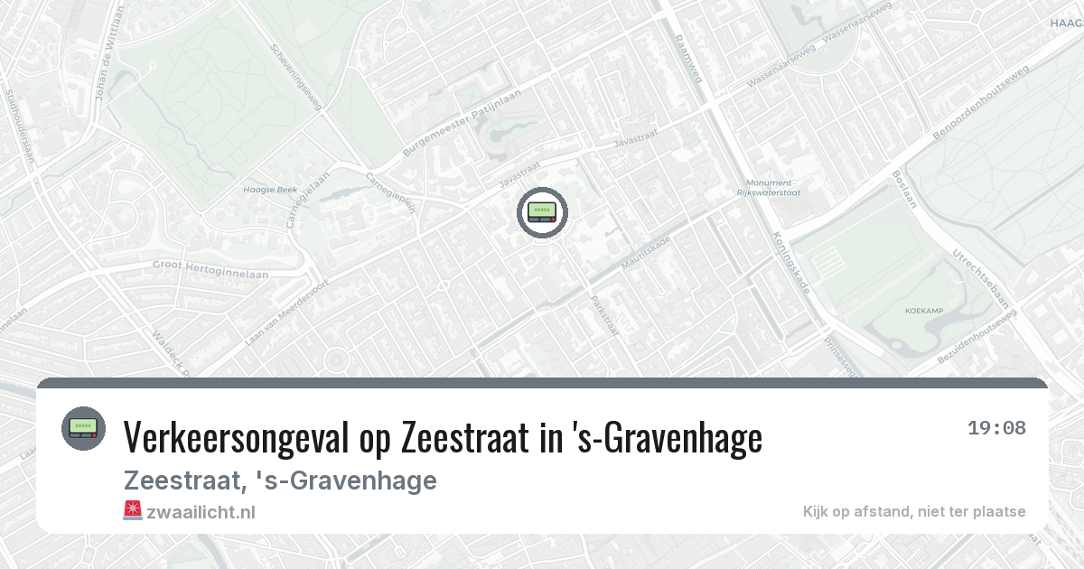 Verkeersongeval op Zeestraat in 's-Gravenhage — 12 feb 2026
