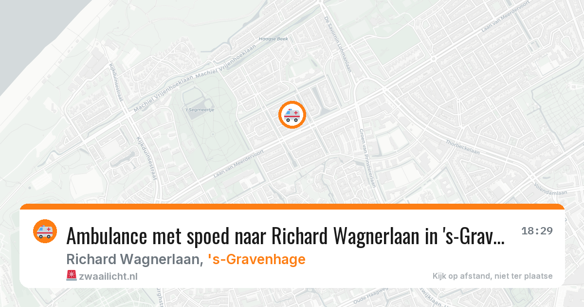Ambulance met spoed naar Richard Wagnerlaan in 's-Gravenhage — 11 aug 2026