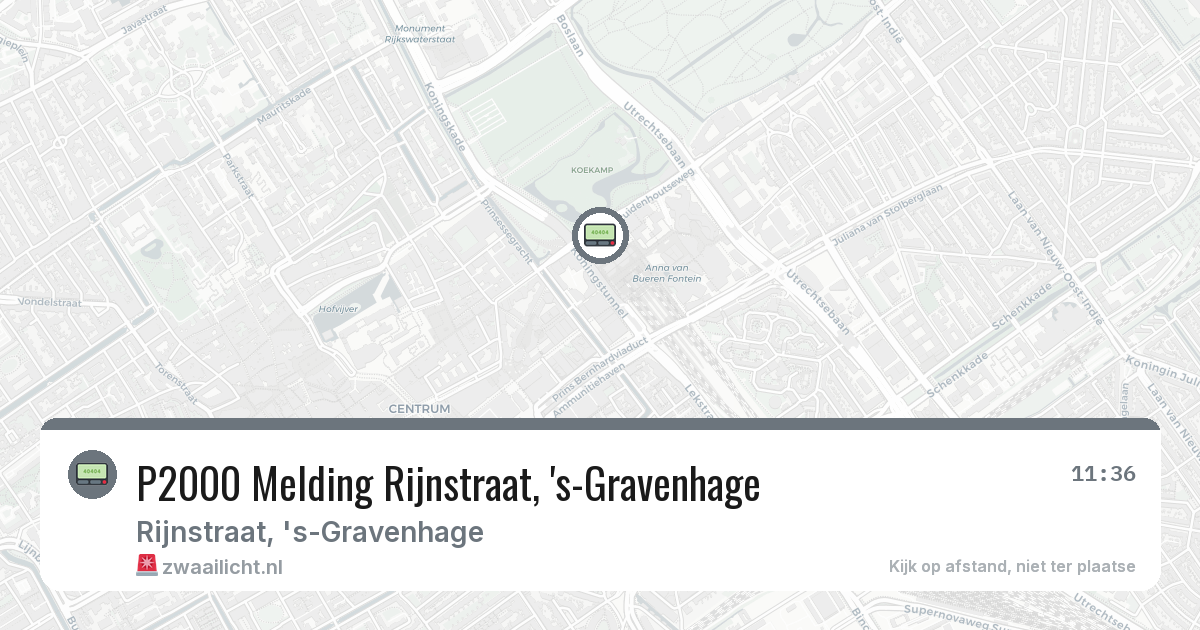 P2000 Melding Rijnstraat, 's-Gravenhage — 8 feb 2026