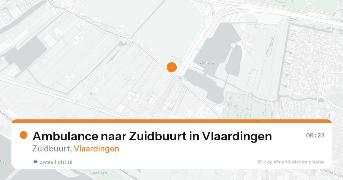 Ambulance naar Zuidbuurt in Vlaardingen — 15 aug 2026