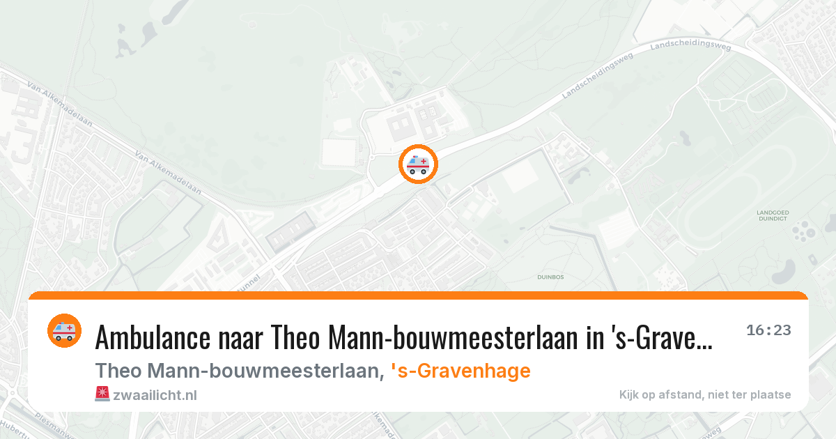 Ambulance naar Theo Mann-bouwmeesterlaan in 's-Gravenhage — 10 aug 2026