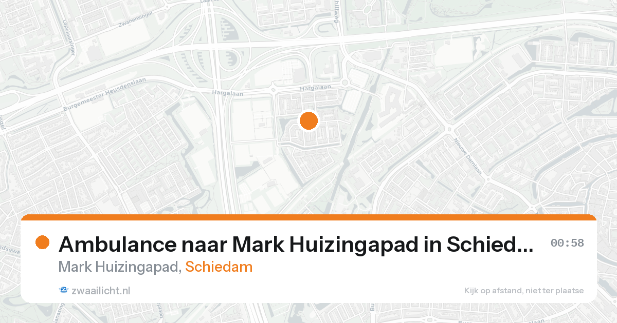 Ambulance naar Mark Huizingapad in Schiedam — 24 aug 2026