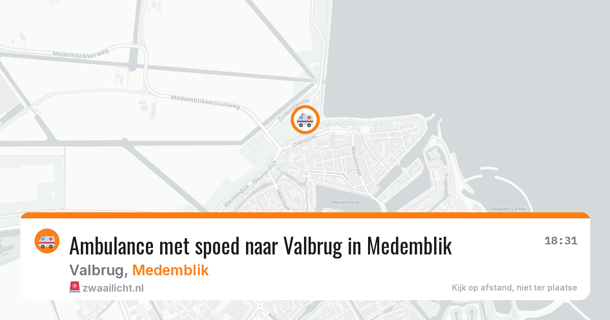Ambulance met spoed naar Valbrug in Medemblik — 7 aug 2026
