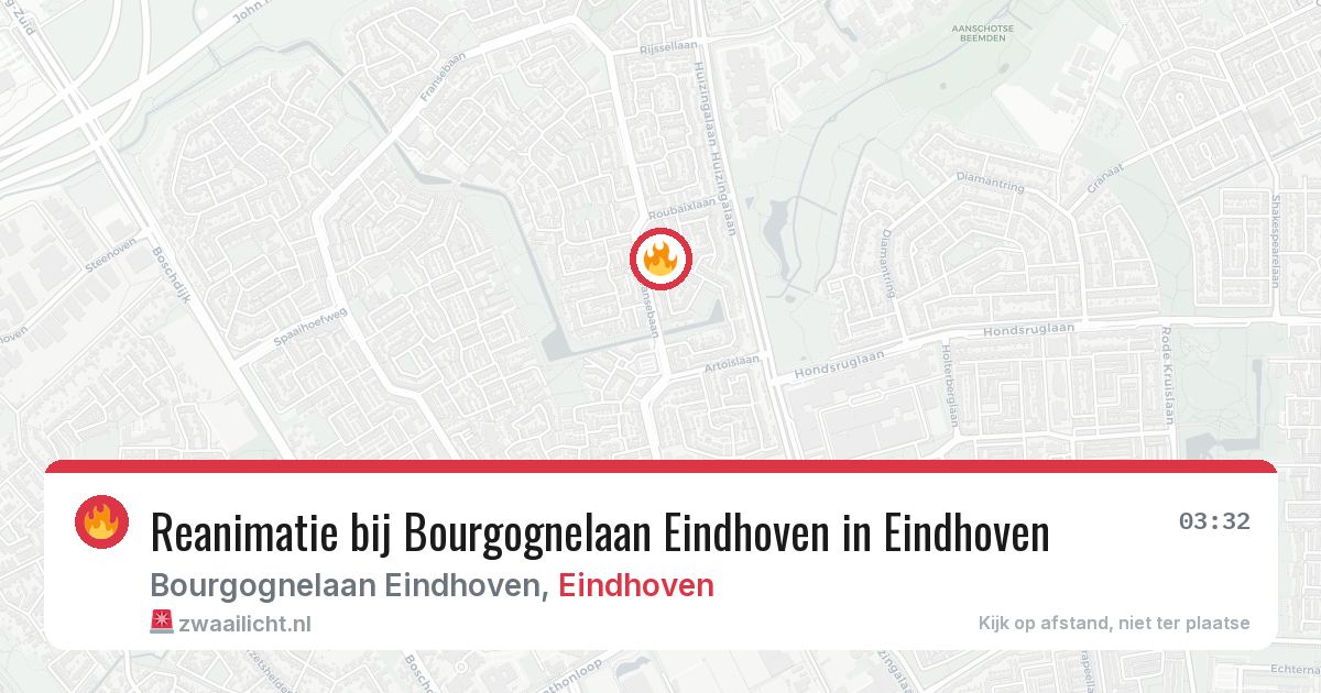 Reanimatie bij Bourgognelaan Eindhoven in Eindhoven — 20 jun 2026