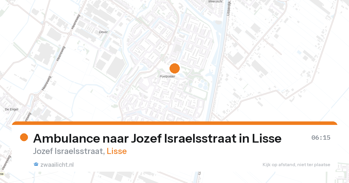 Ambulance naar Jozef Israelsstraat in Lisse — 27 aug 2026