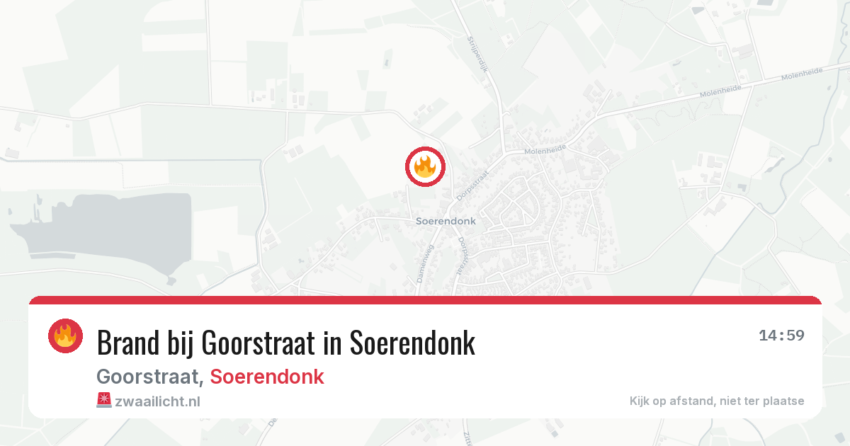 Brand bij Goorstraat in Soerendonk — 6 mrt 2026