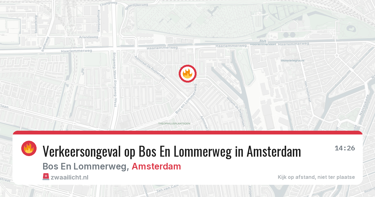 Verkeersongeval op Bos En Lommerweg in Amsterdam — 24 mrt 2026