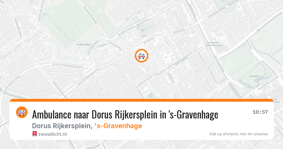 Ambulance naar Dorus Rijkersplein in 's-Gravenhage — 9 jun 2026