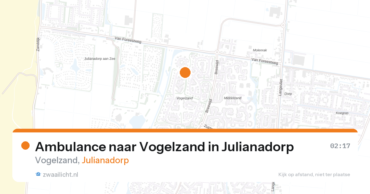 Ambulance naar Vogelzand in Julianadorp — 14 jun 2026