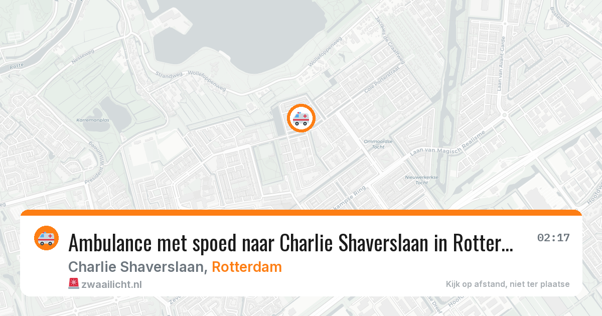 Ambulance met spoed naar Charlie Shaverslaan in Rotterdam — 16 jun 2026
