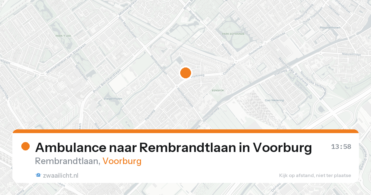 Ambulance naar Rembrandtlaan in Voorburg — 30 mei 2026