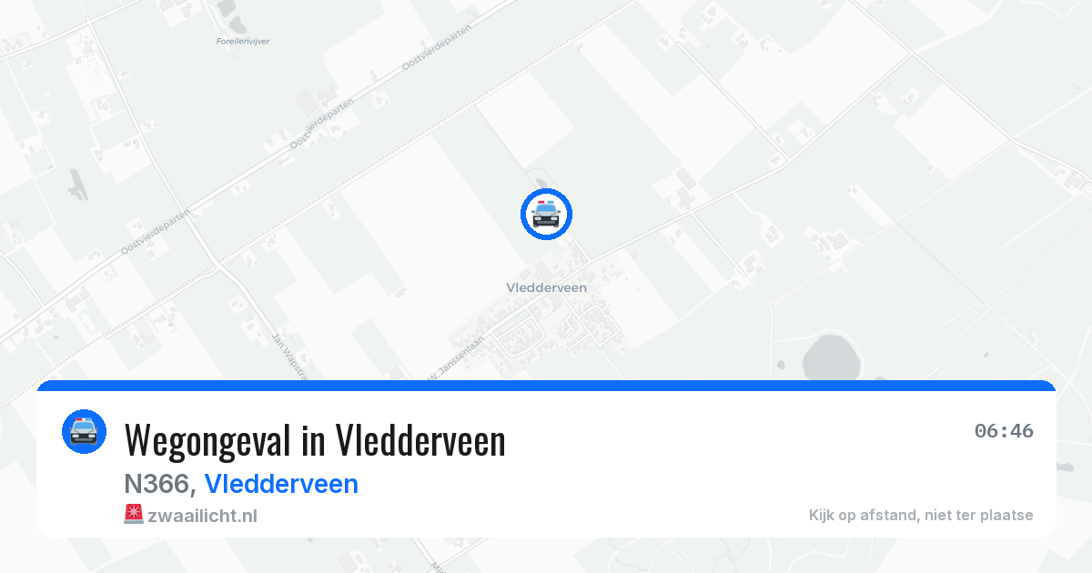 Wegongeval in Vledderveen — 2 apr 2026