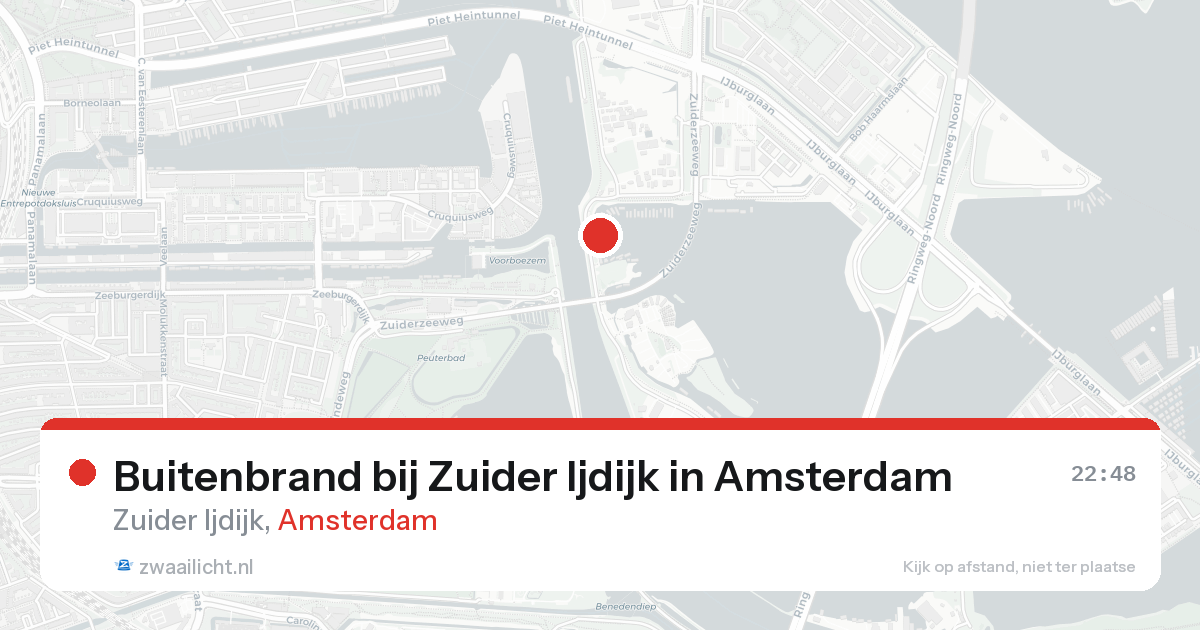 Buitenbrand bij Zuider Ijdijk in Amsterdam — 19 jun 2026