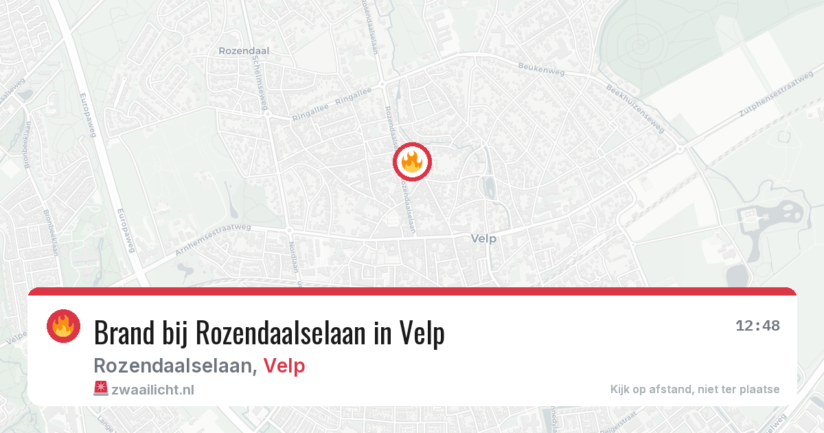 Brand bij Rozendaalselaan in Velp — 29 mei 2026